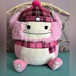NWT Squishmallow 24” Brina the Pink Bigfoot Christmas Holiday Release Plush